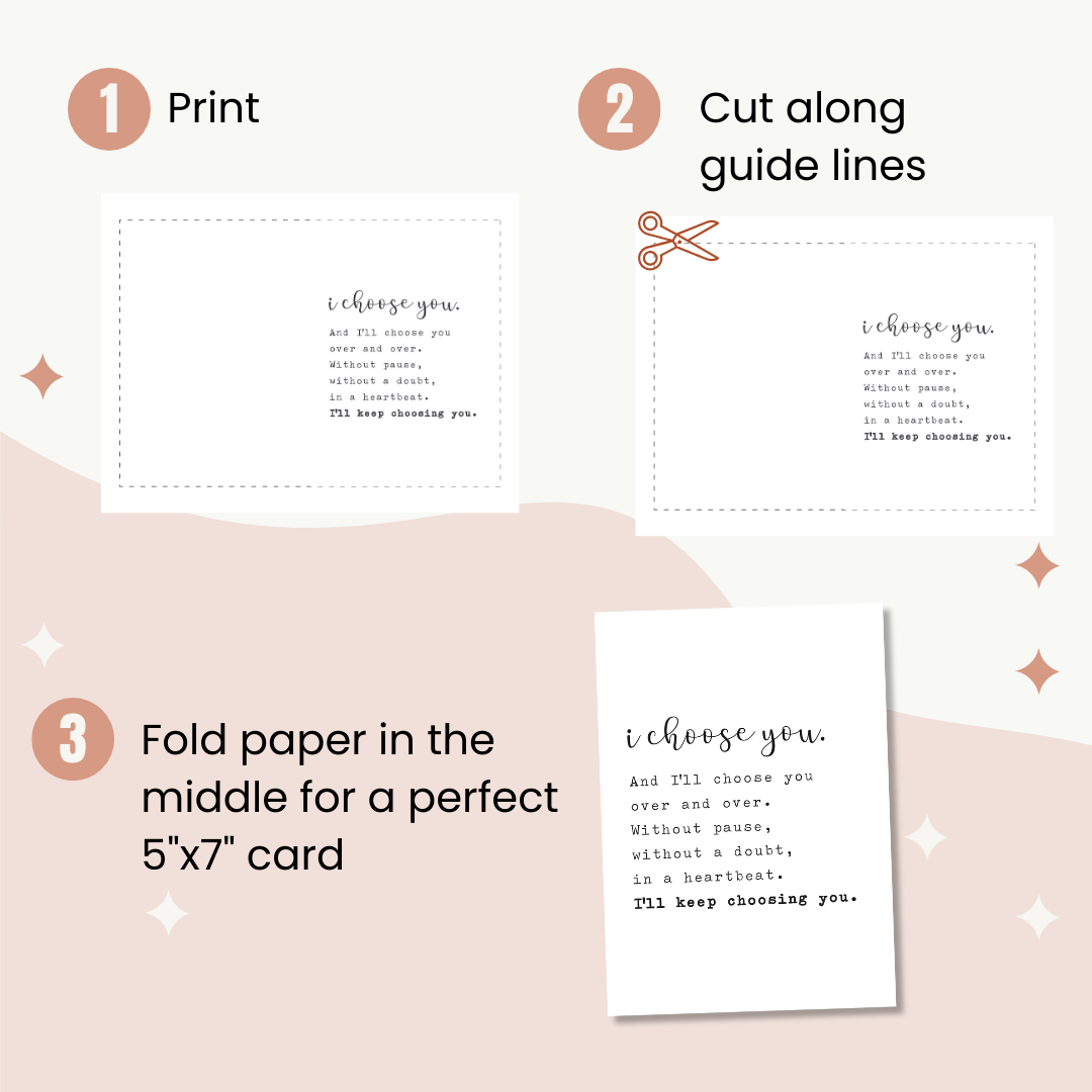 Choose You Printable - Instant Digital Download