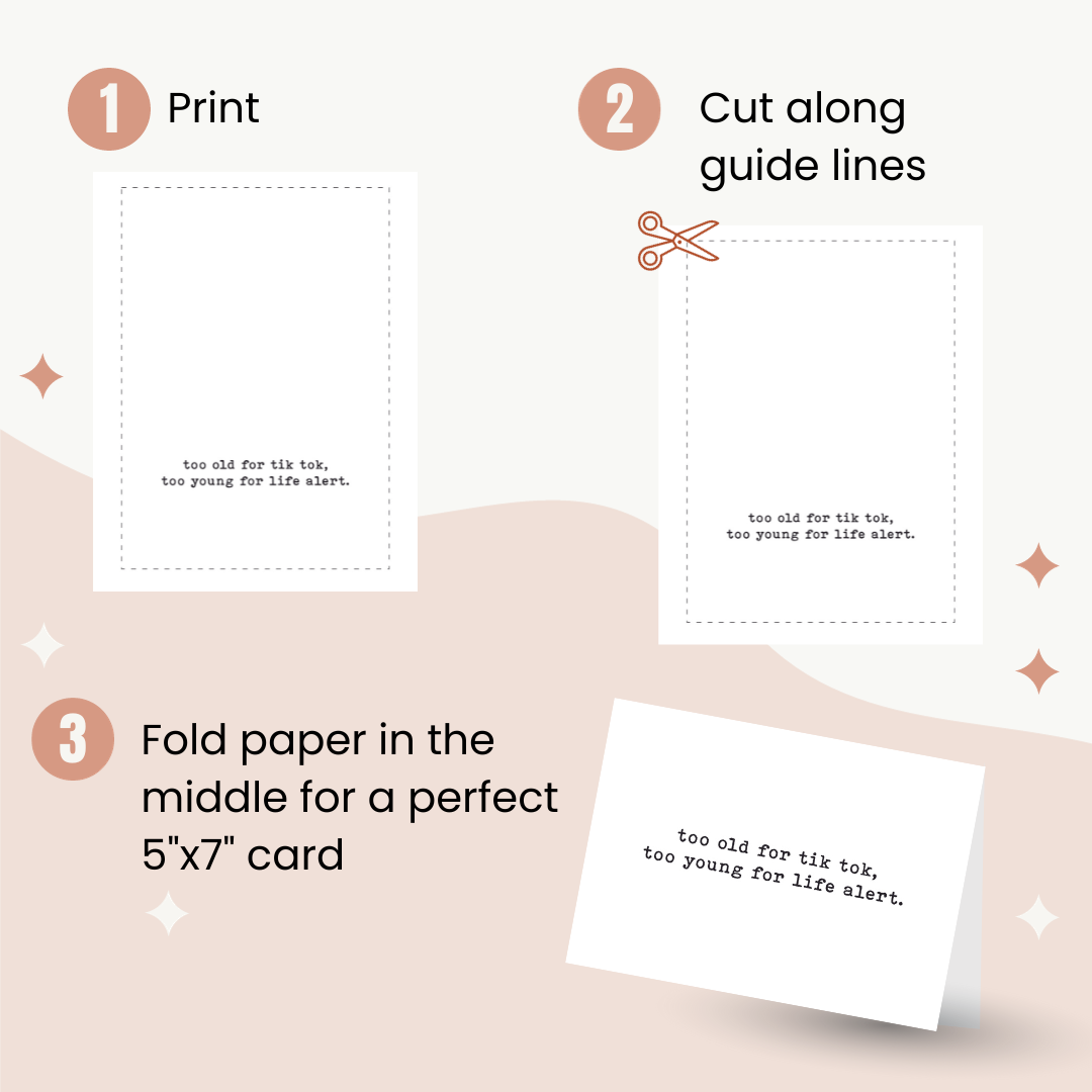 Tik Tok Life Alert Printable - Instant Digital Download