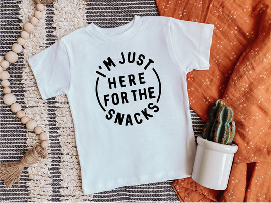 Toddler's Here for the Snacks Tee