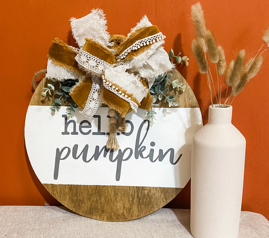 Hello Pumpkin Door Hanger