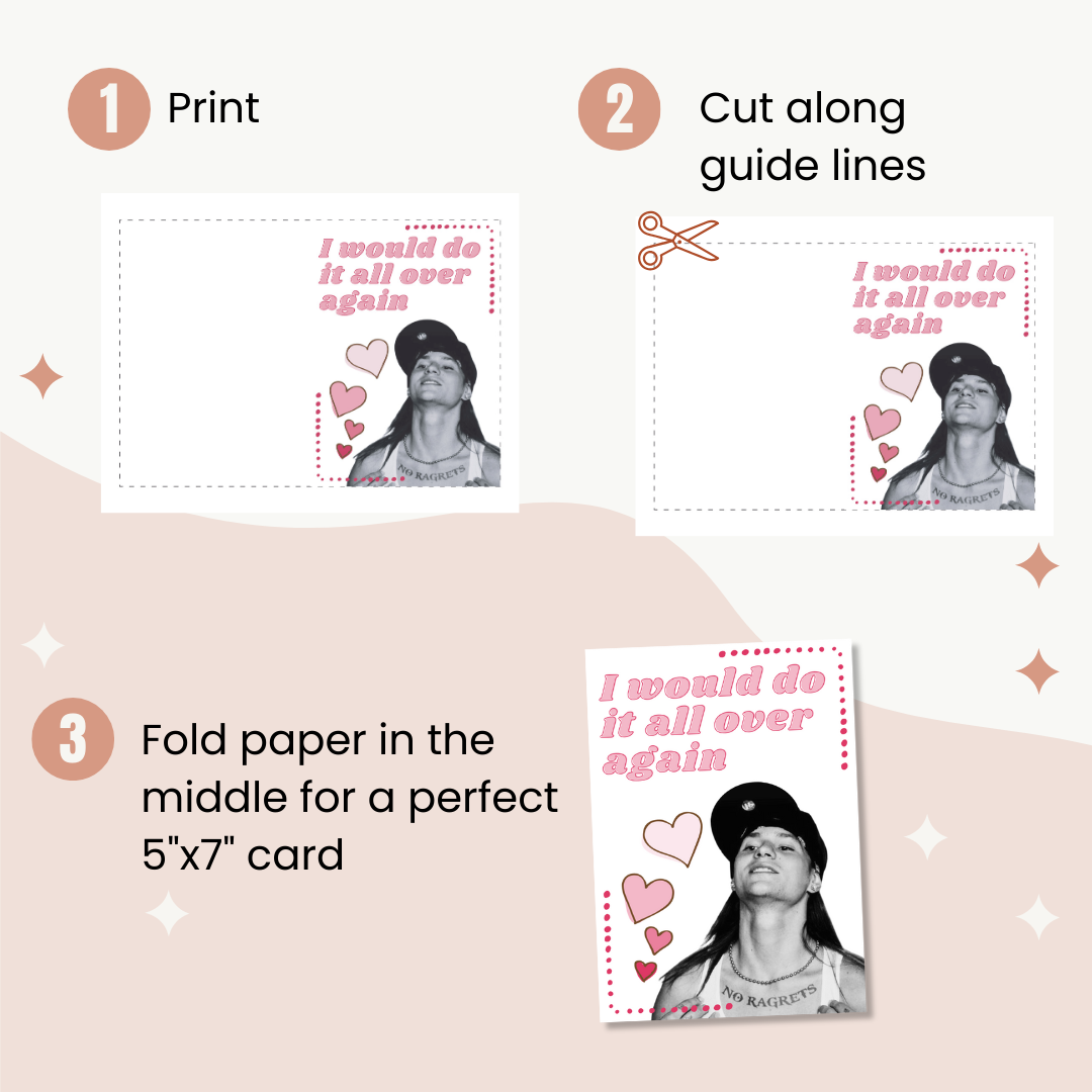 No Ragrets Printable - Instant Digital Download