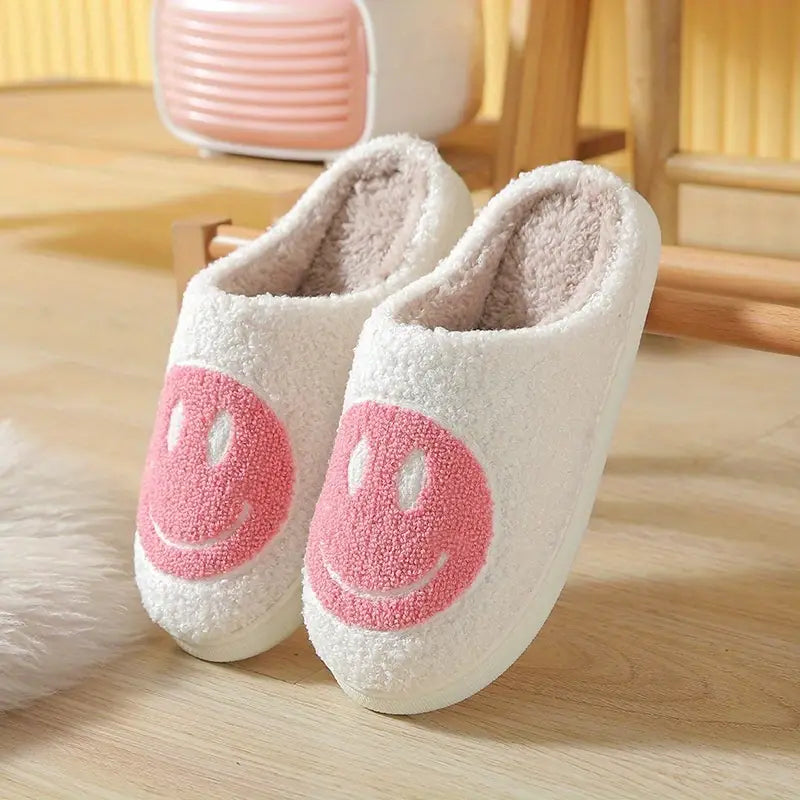 Pink Smiley Slippers